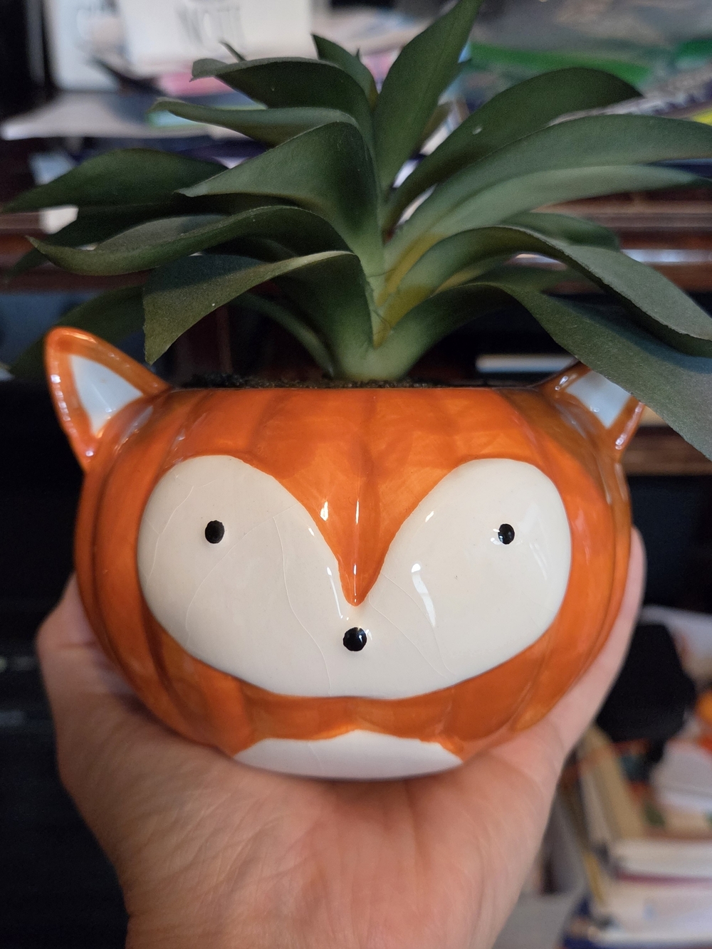 Fox Pumpkin Planter